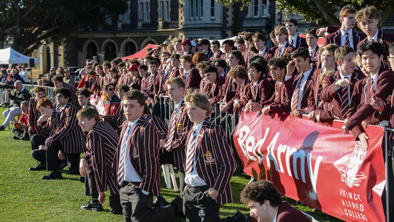 PAC students, pictured here cheering on their football team last year, have reacted with “respect and support”. Picture: Brenton Edwards