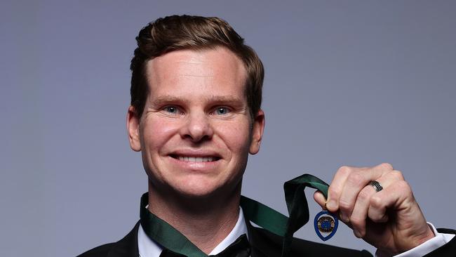 SYDNEY, AUSTRALIA - JANUARY 30: Allan Border Medallist Steve Smith poses during the 2023 Australian Cricket Awards at Royal Randwick Racecourse on January 30, 2023 in Sydney, Australia. (Photo by Brendon Thorne/Getty Images)