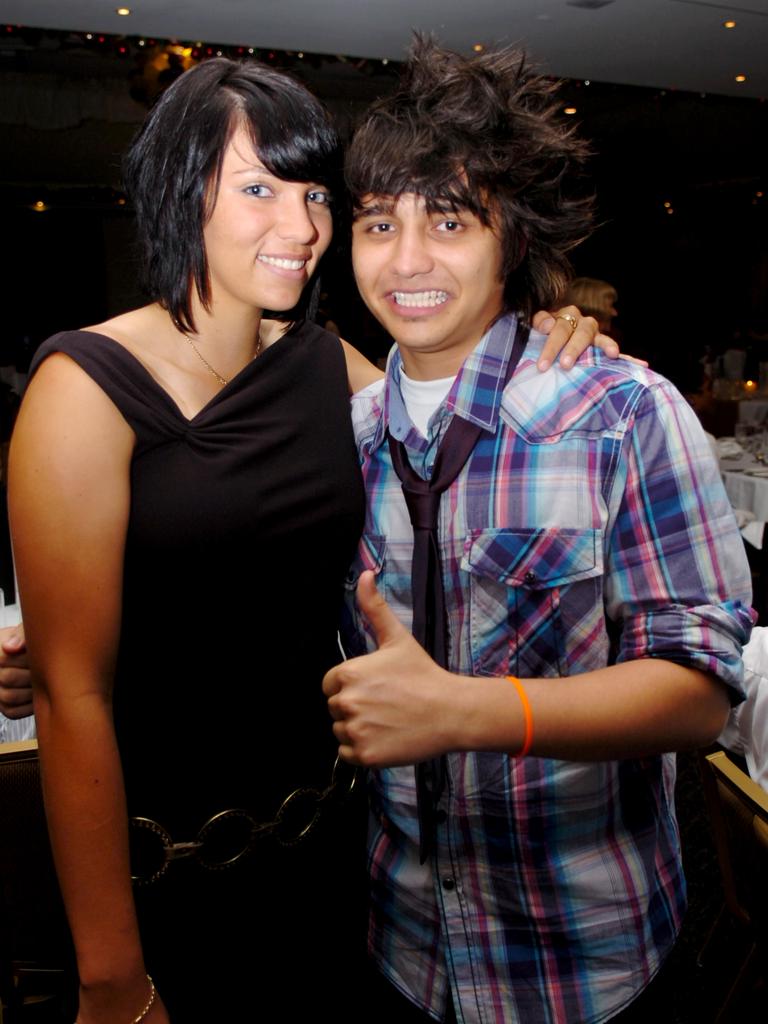 Sharna Edwards and Taquin Zahra at the 2009 St John’s Catholic Senior College formal. Picture: NT NEWS<br/>