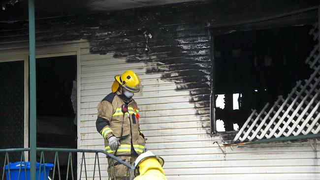 Fire fighters who rescued a 12 year old girl from this burning home in the early hours of this morning have been praised for their bravery. Picture: MPS75