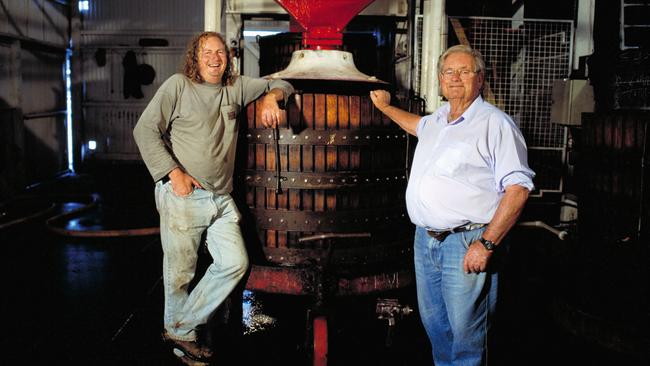 Chester and d'Arry Osborn at the d'Arenberg winery in McLaren Vale.