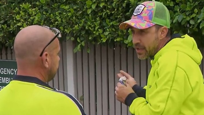 Vito and Jason faced-off in the street, with neighbours Ronnie and Georgia watching on in shock.