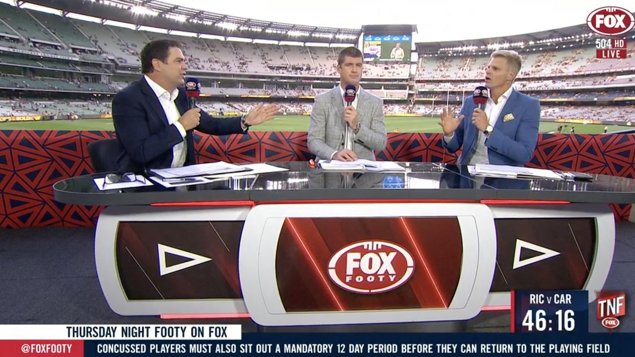 The Fox Footy crew weren't convinced on the AFL's new medical sub rule.