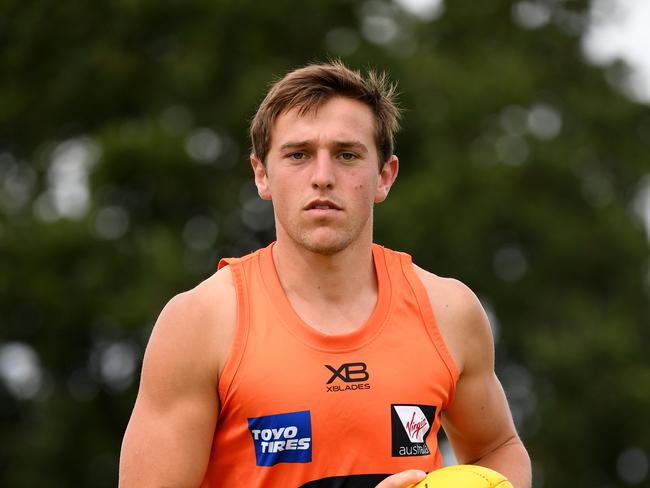 Former AFL GWS Giants draftee Tom Hutchesson. Picture: AAP Image/Dan Himbrechts