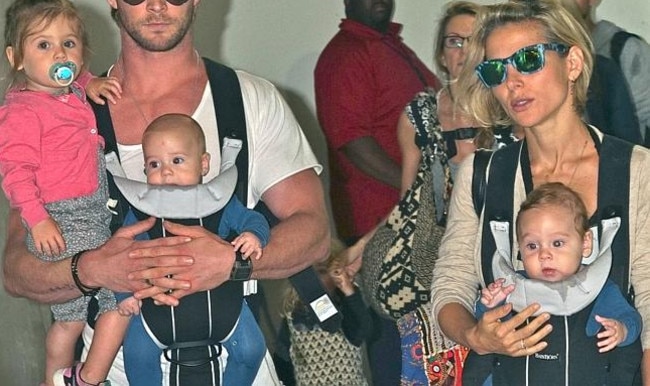 Chris Hemsworth with wife Elsa Pataky and the couple’s three children.