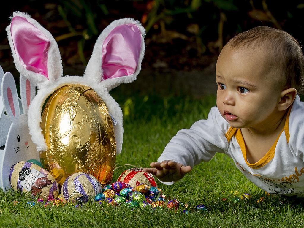 Preston Williams, 9 months, is excited about his first Easter this Sunday. Picture: Jerad Williams