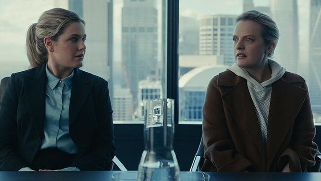 Harriet Dyer and Elisabeth Moss in The Invisible Man.