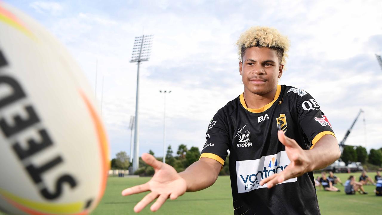 Sunshine Coast Falcons. U16's boys team. Ellyjah Birve. Picture: Patrick Woods.