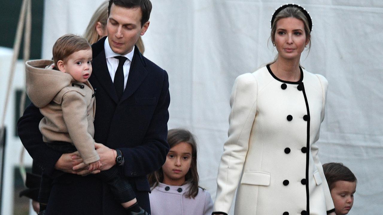 Jared Kushner, Ivanka Trump and their children Arabella, Joseph and Theodore aren’t welcome to return to New York, apparently. Picture: Jim Watson/AFP