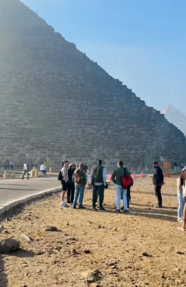 As a result, it is taking steps to clean up the Pyramids of Giza. Picture: TikTok