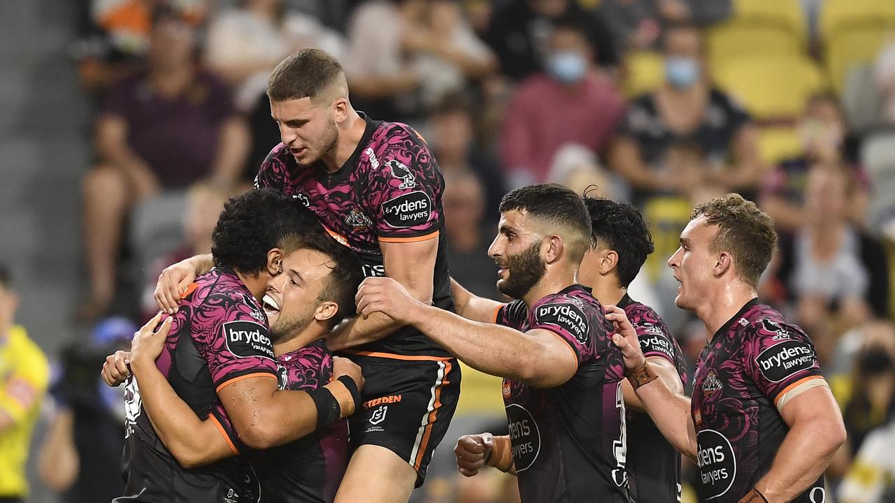 The Tigers have kept their slim finals hopes alive with a win over the Cowboys. Picture: Getty Images.