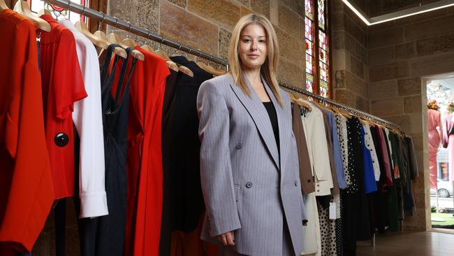 18/10/24: Portrait of Parlour X director Eva Galambos in her boutique alongside the launch of Phoebe Philo, a major coup for the brand. John Feder/The Australian.