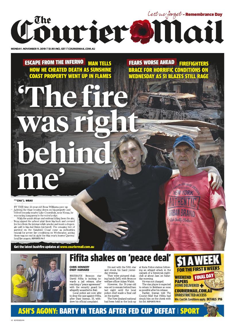 Fires Send Pair Running For Their Lives | The Courier Mail