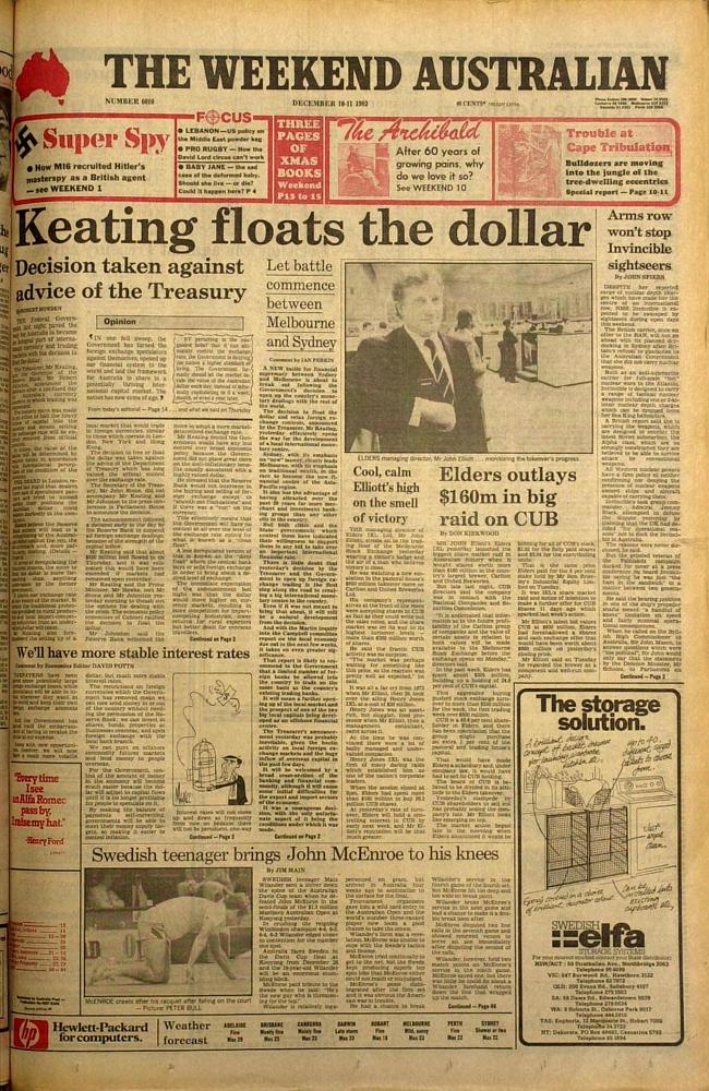 Floating the dollar was big news back in 1983.  Picture: File