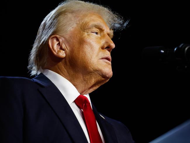 WEST PALM BEACH, FLORIDA - NOVEMBER 06: Republican presidential nominee, former U.S. President Donald Trump speaks during an election night event at the Palm Beach Convention Center on November 06, 2024 in West Palm Beach, Florida. Americans cast their ballots today in the presidential race between Republican nominee former President Donald Trump and Vice President Kamala Harris, as well as multiple state elections that will determine the balance of power in Congress.   Chip Somodevilla/Getty Images/AFP (Photo by CHIP SOMODEVILLA / GETTY IMAGES NORTH AMERICA / Getty Images via AFP)