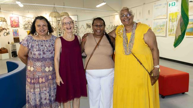 Janet Ambrose, Veronica Ah-Wang, Marion Healy and Anita Wano Summer at the opening of the exhibition Mangroves: Peeling back the past on April 7, 2024. Picture: Cherrie Hughes