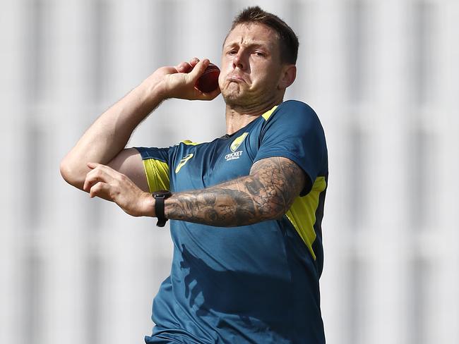 James Pattinson bowls in the nets in Southampton. Picture: Getty Images