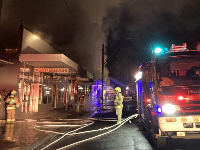 Fire on Bong Bong St in Bowral which started at Dos Hombres Mexican restaurant.