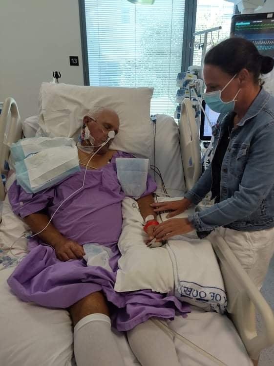 After catching gastro while camping at Inskip in October 2021, Anthony Peebles had to be airlifted to SCUH where he was placed on life support.