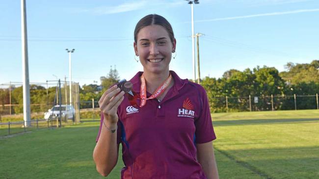 HARD WORK PAYS OFF: Chantelle Chippindall receives bronze in the heptathlon and a PB. Picture: Bec Singh