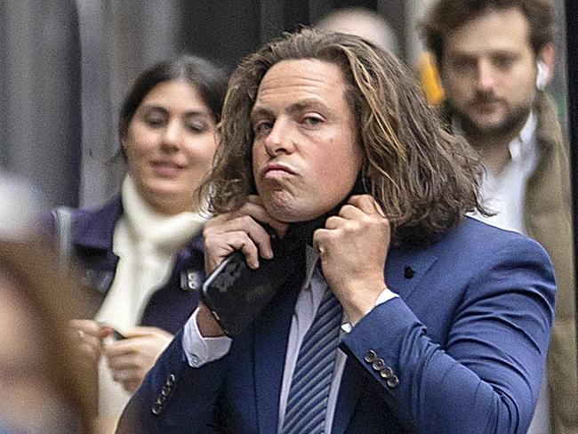 Equestrian competitor Callum Buczak appeared at Melbourne Magistrates Court for a committal hearing. Picture: NCA NewsWire / David Geraghty
