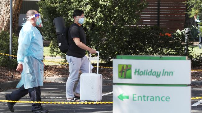 The Holiday Inn at Melbourne Airport was evacuated on Wednesday due to the outbreak. Picture: NCA NewsWire/ David Crosling