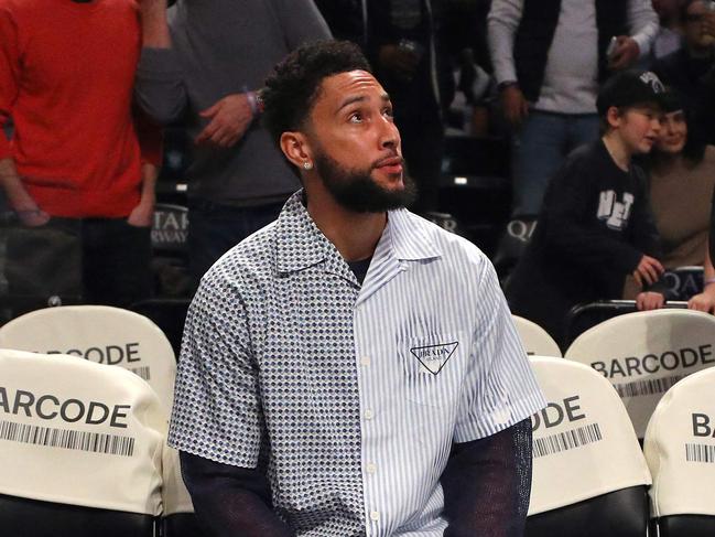 NEW YORK, NEW YORK – MARCH 05: Ben Simmons of the Brooklyn Nets looks on from the bench before the game against the Philadelphia 76ers at Barclays Center on March 05, 2024 in New York City. NOTE TO USER: User expressly acknowledges and agrees that, by downloading and or using this photograph, User is consenting to the terms and conditions of the Getty Images License Agreement. Mike Lawrie/Getty Images/AFP (Photo by Mike Lawrie / GETTY IMAGES NORTH AMERICA / Getty Images via AFP)