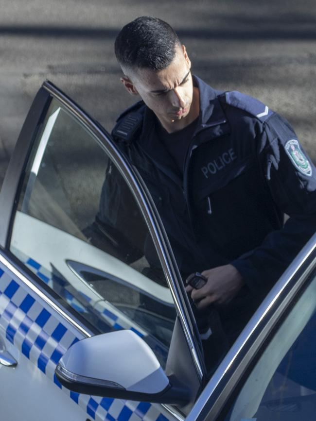 Beau Lamarre gets to work as a police officer.