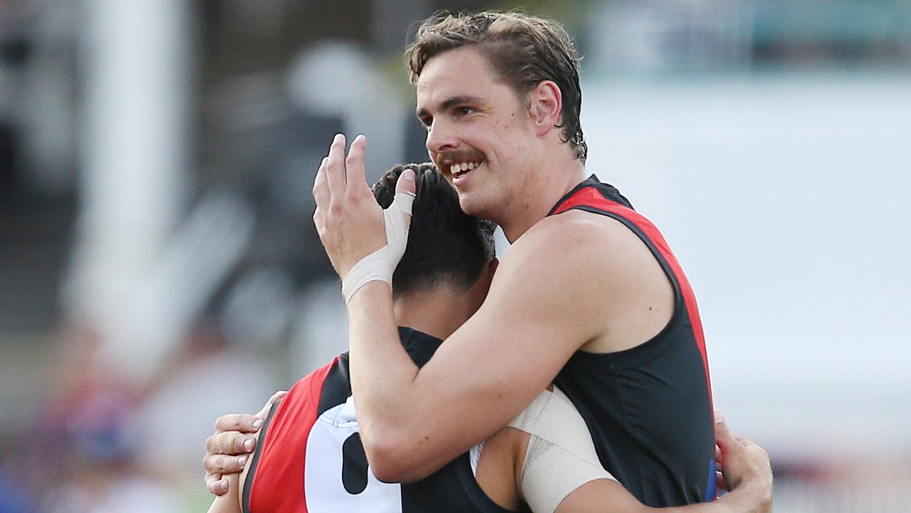 Joe Daniher kicked the opening goal of the game on Thursday night. Pic: Michael Klein