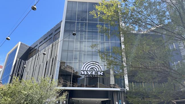 The new-look Myer Centre at Rundle Mall. Picture: Eva Blandis