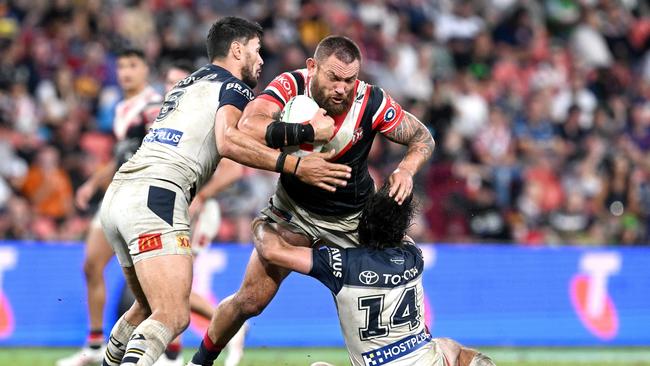 Waerea-Hargreaves is still one of the most feared forwards in the NRL. Picture: Bradley Kanaris/Getty Images