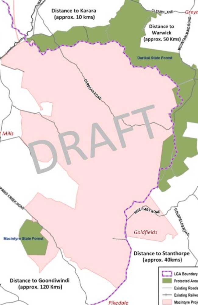 MacIntyre Wind Farm Precinct map (Photo: ACCIONA Energía)