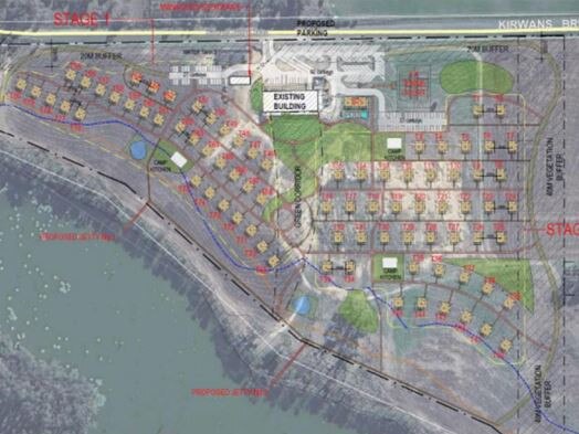 The proposed site of an 80 tent glamping site at Kirwans Bridge. Picture: Strathbogie Shire Council