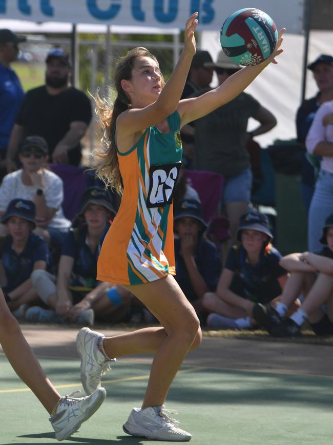 Netball Queensland Stage Age Championships at Murray Sporting Complex, Townsville. Pine Rivers Gold against Cornubia Park. Picture: Evan Morgan