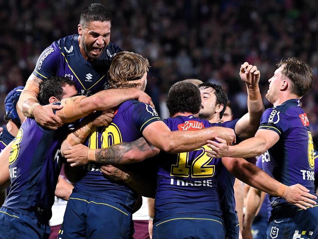 Welch’s Storm will meet either Penrith or Parramatta in next week’s grand final qualifier. (Photo by Bradley Kanaris/Getty Images)