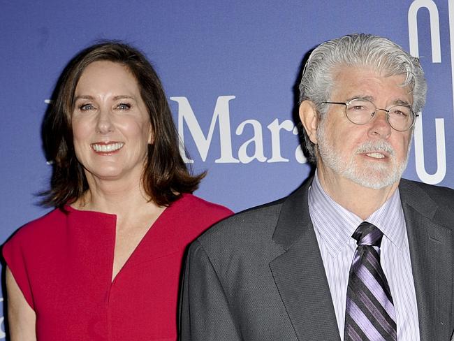 Kathleen Kennedy with George Lucas.