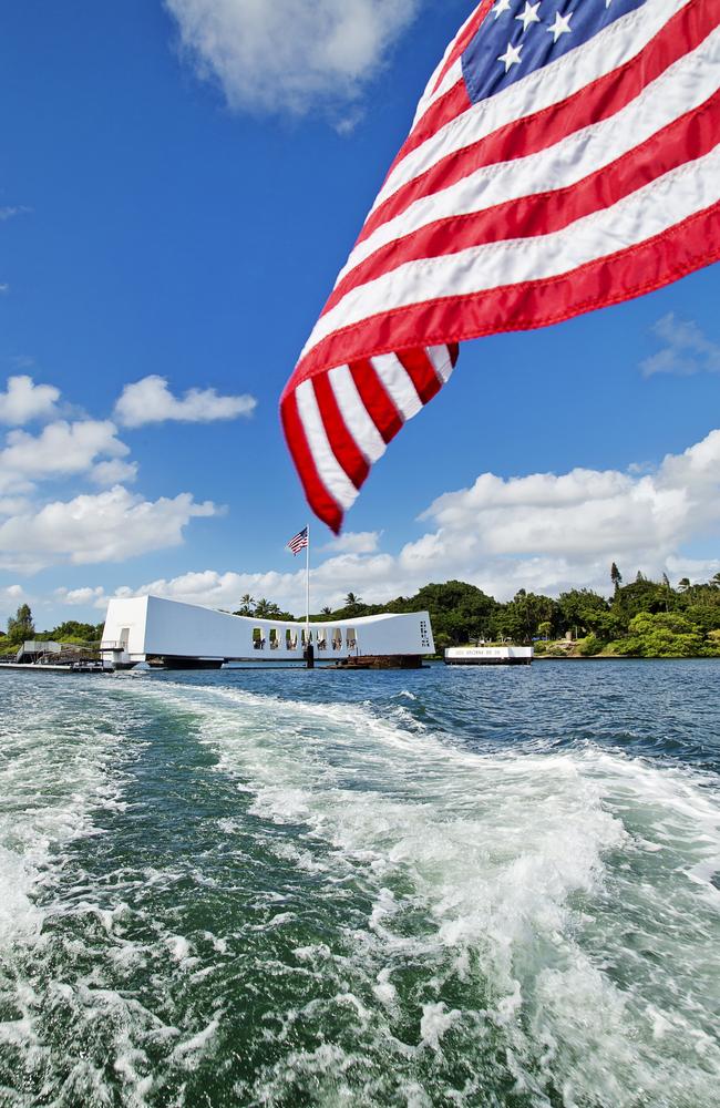 The USS Arizona memorial, Pearl Harbor.