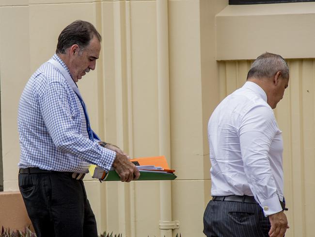 Wayne Moran and Tom Tate attending a meeting at the Mayor's Office in Southport. Picture: Jerad Williams