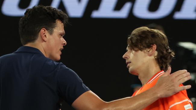 The Aussie advanced after Raonic’s injury. Picture: David Caird