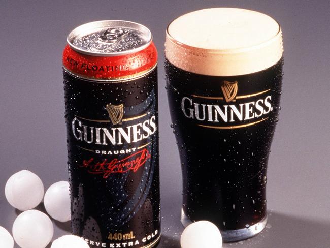 Can and glass of Guinness beer.alcohol liquer/Beer