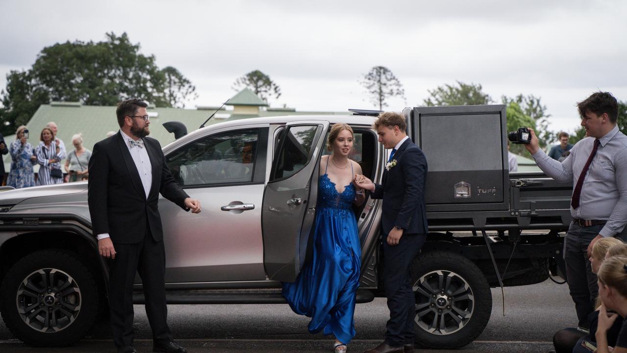 Lily Maughan and Fred Turner arrive at Toowoomba Anglican School class of 2024 school formal. Friday, November 15, 2024. Picture: Christine Schindler