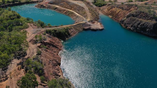 Mount Chalmers mine pits.