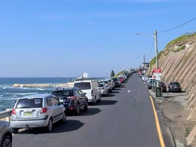 A man parked on Fort Drive at Newcastle East - a popular strip for tourists overlooking the water between Nobbys and Newcastle beaches - has had a sawn off shotgun pointed at him and robbed of cash after opening his van door to two men purporting to be police. Picture: Google Maps.