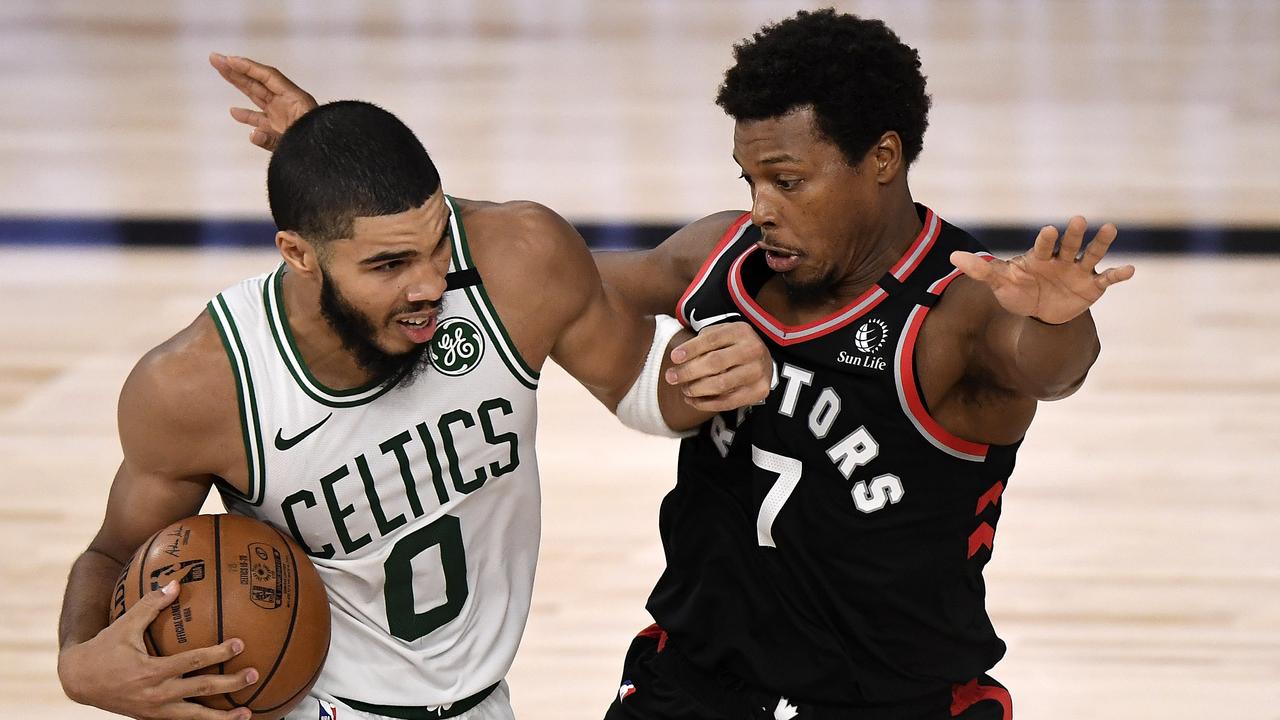 The Raptors tied up their series with the Celtics. Photo: Douglas P. DeFelice/Getty Images/AFP