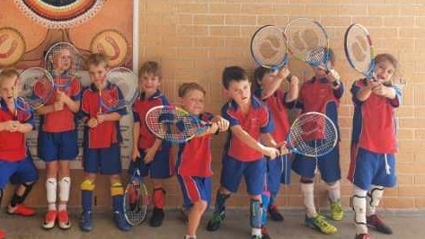 Kindergarten students at St Mary's Primary School received a surprise Zoom visit from Australian tennis legend Todd Woodbridge as part of the Tennis NSW roadshow and Tennis Australia Hot Shotz program.