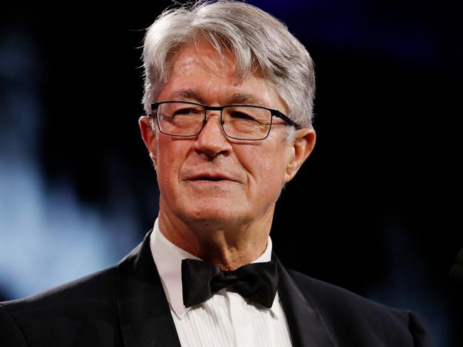 Mike Fitzpatrick on the Hall of Fame dais. Picture: AFL Photos/Getty Images