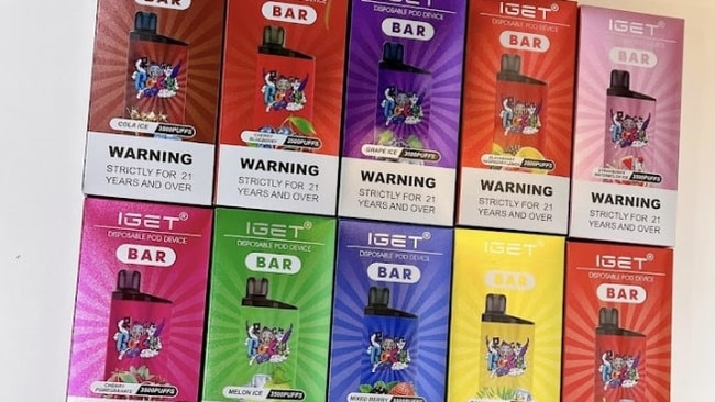 IGET Bars, which come in a variety of sweet and fruity flavours, are illegal to purchase.