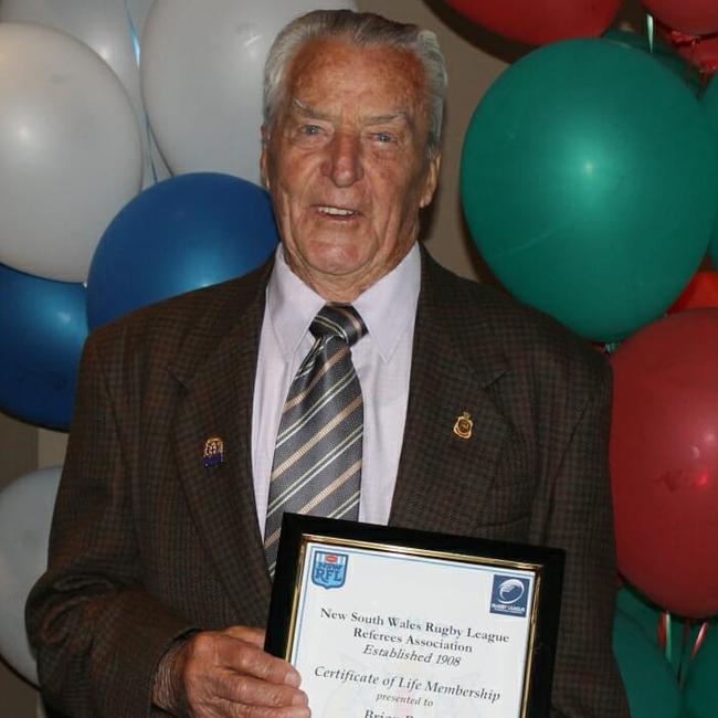 Brian Barry is a life member of the NSW Rugby League Referees Association. Picture: Supplied