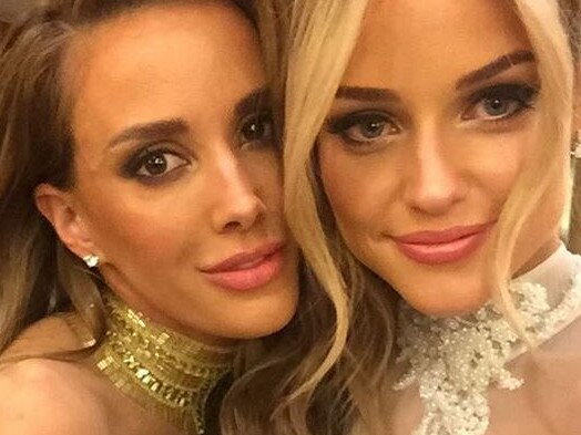 Jessie Habermann and Rebecca Judd at the 2015 Brownlow Medal ... "Babe town" Picture: Instagram