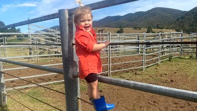 Two-year-old Everleigh Johnson died in a car at her family property at Eungella on New Year’s Eve.